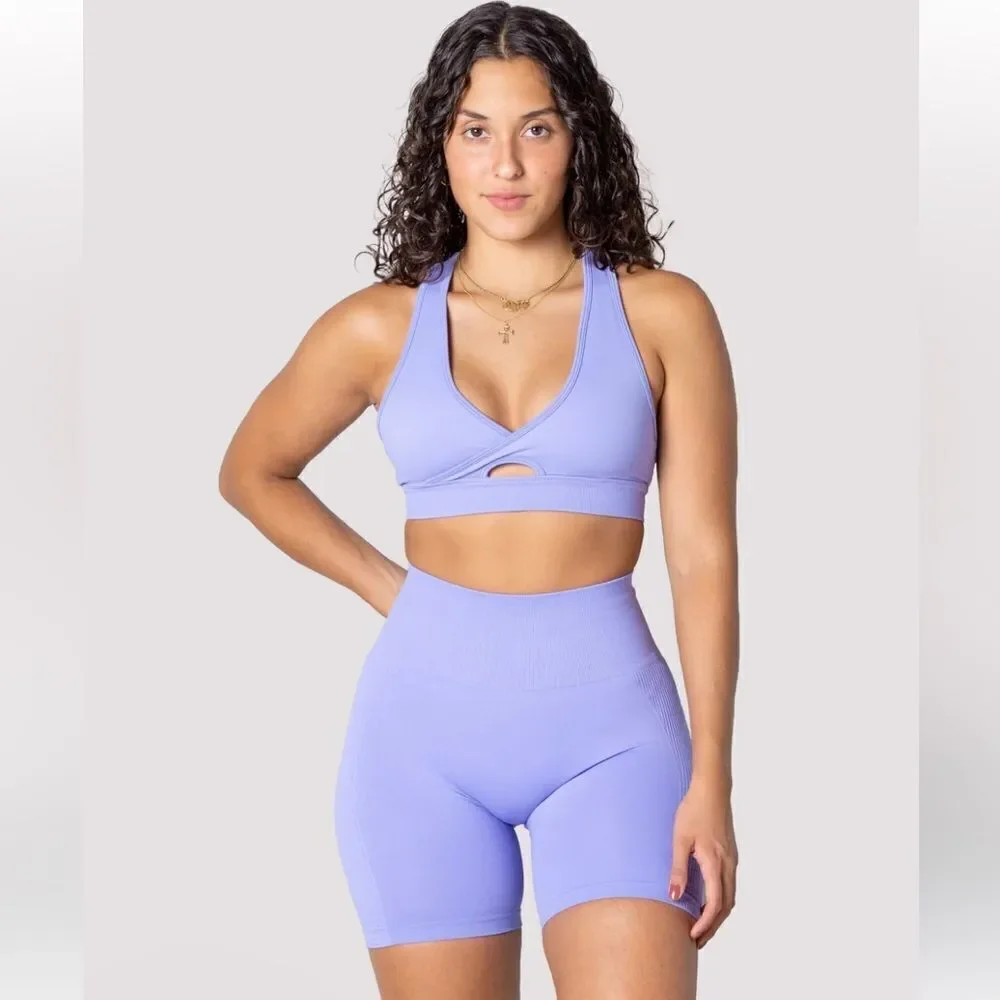NWT Diosa Fit Radiant Sports Bra in Lavender XL